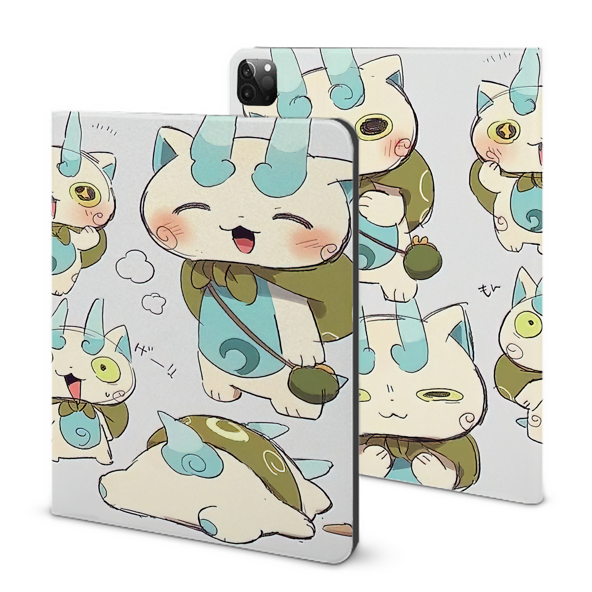 （画像用） 妖怪ウォッチ Yo-kai Watch IPadケース ペンホルダー付き ブックスタイルデザイン